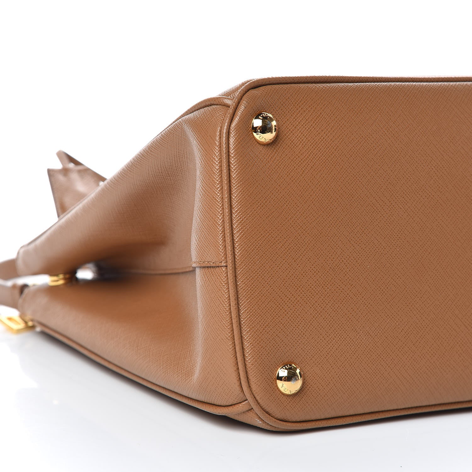 Prada Saffiano Medium Galleria Double Zip Tote Caramel 8 of 13