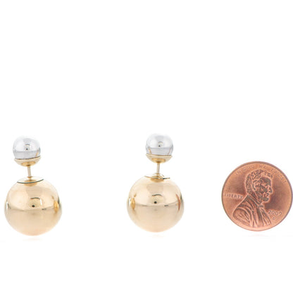 Christian Dior Mise En Dior Tribal Earrings Gold Silver 2 of 4