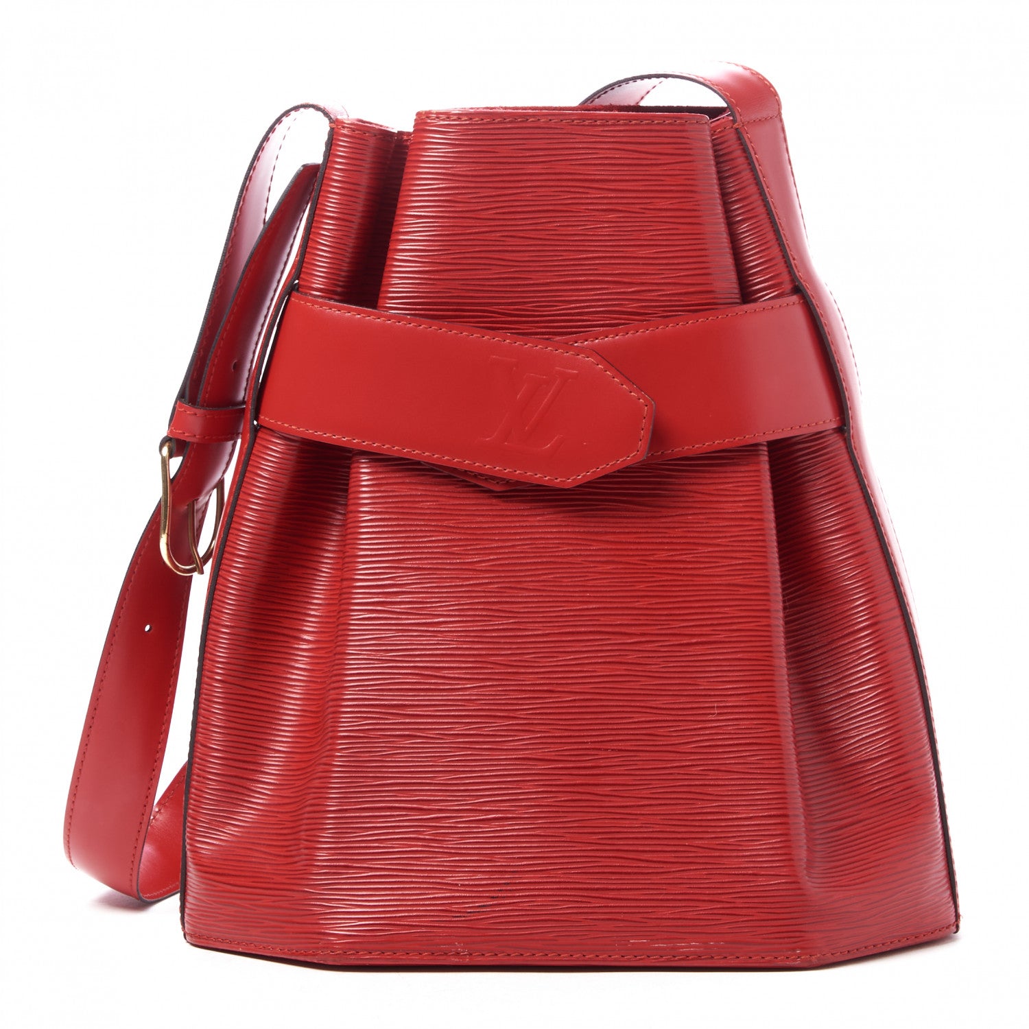 Louis Vuitton Epi Sac D'Epaule Castillan Red 1 of 8