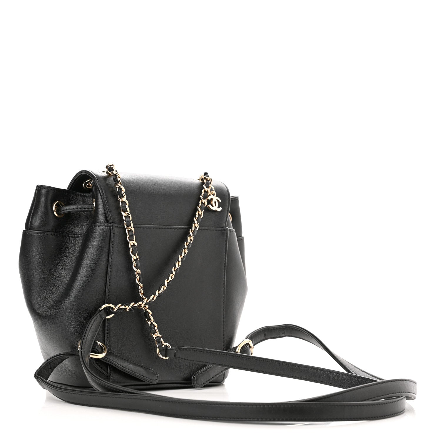 Chanel Lambskin CC Mania Backpack Black 3 of 10