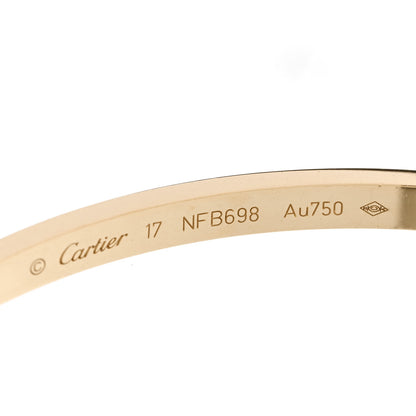 Cartier 18K Yellow Gold Small LOVE Bracelet 17 3 of 8