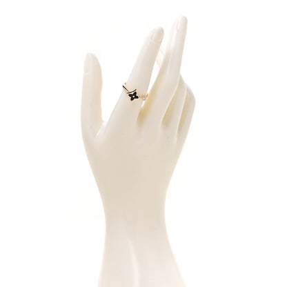 Louis Vuitton 18K Yellow Gold Diamond Black Onyx Mini Color Blossom Star Ring 54 7 2 of 5
