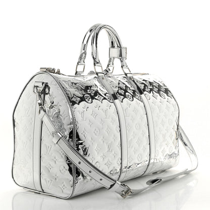 Louis Vuitton Monogram Mirror Keepall Bandouliere 45 Silver 2 of 8