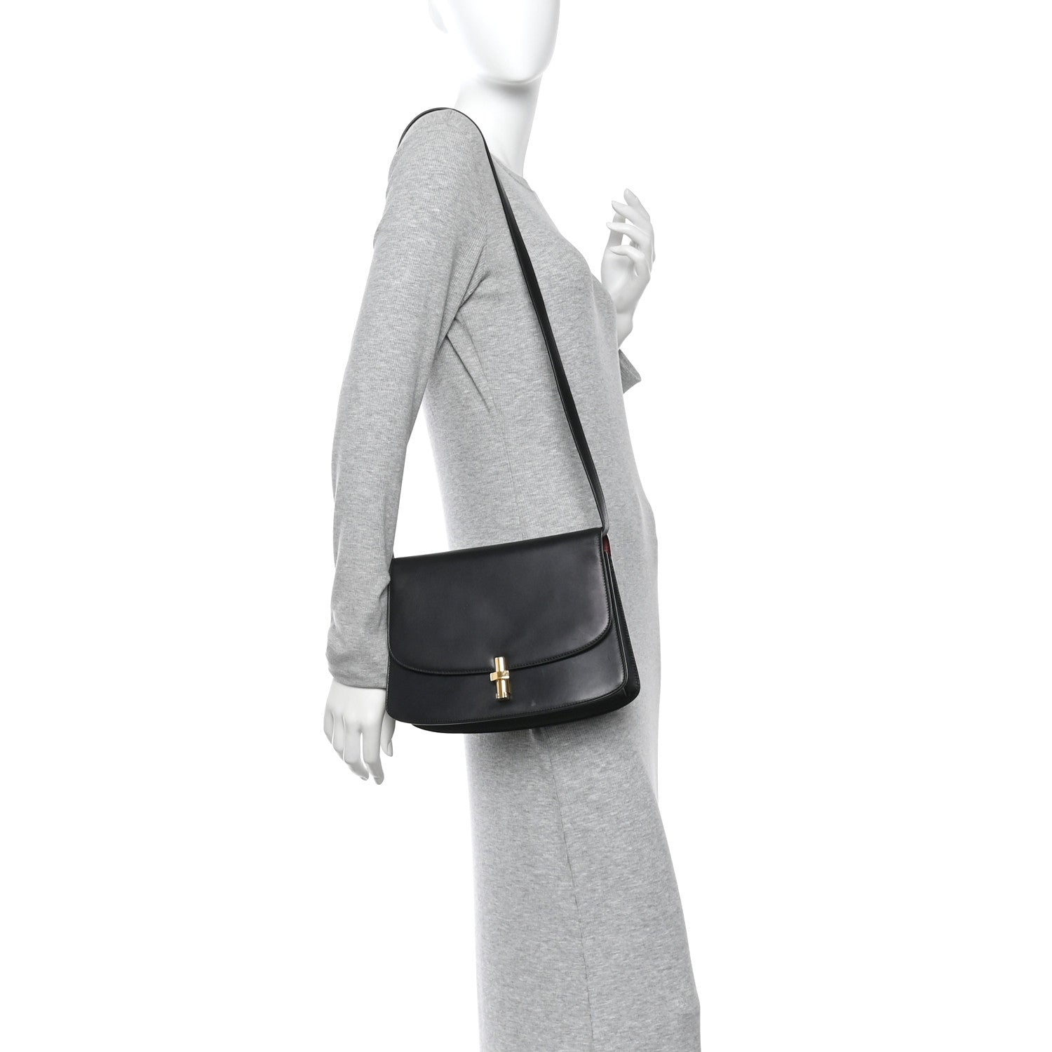 The Row Sleek Calfskin The Sofia 10 Crossbody Black 2 of 11
