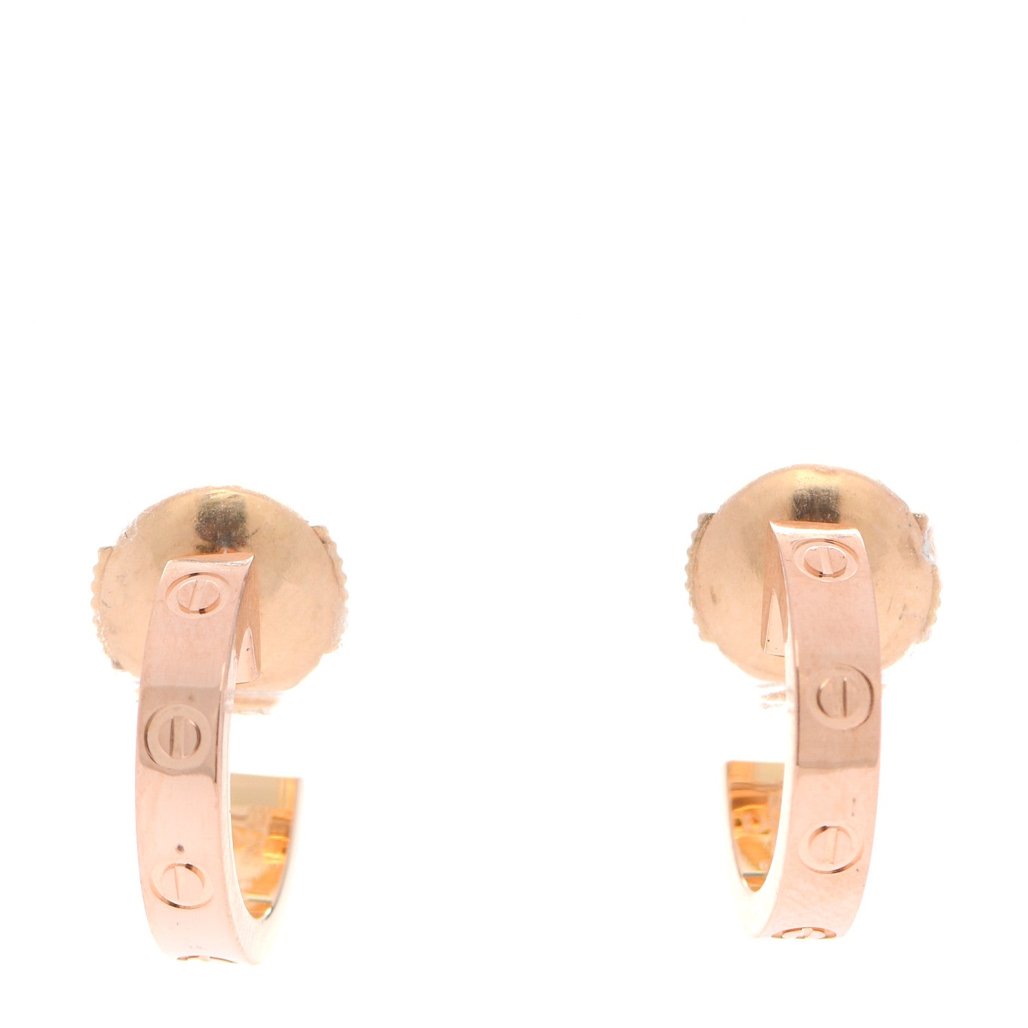 Cartier 18K Pink Gold Small LOVE Hoop Earrings 1 of 5