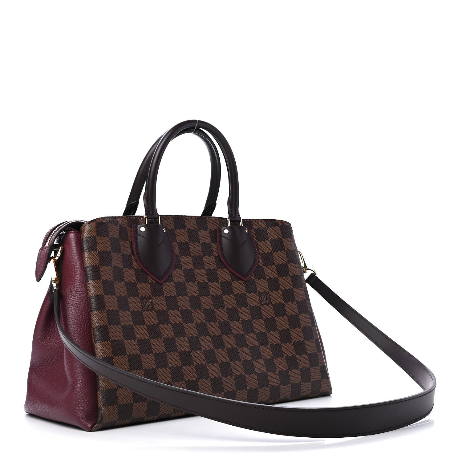 Louis Vuitton Cuir Taurillon Damier Ebene Normandy Bordeaux 2 of 6