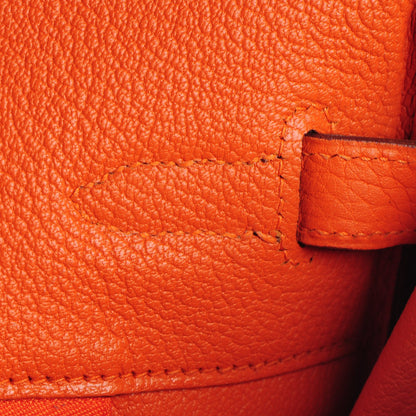 Hermes Taurillon Clemence Birkin 35 Orange 20 of 27