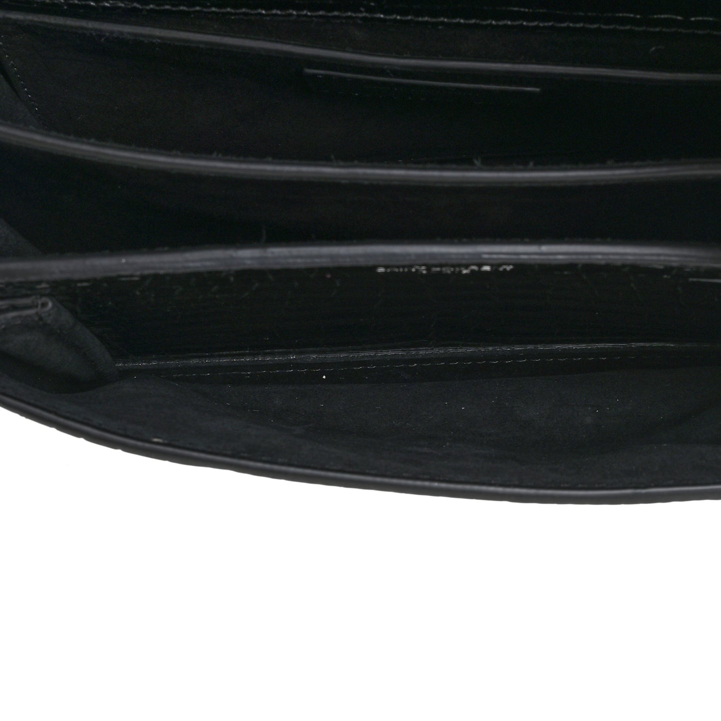 Calfskin Crocodile Embossed Medium Monogram Sunset Black