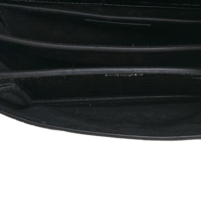Saint Laurent Calfskin Crocodile Embossed Medium Monogram Sunset Black 6 of 16