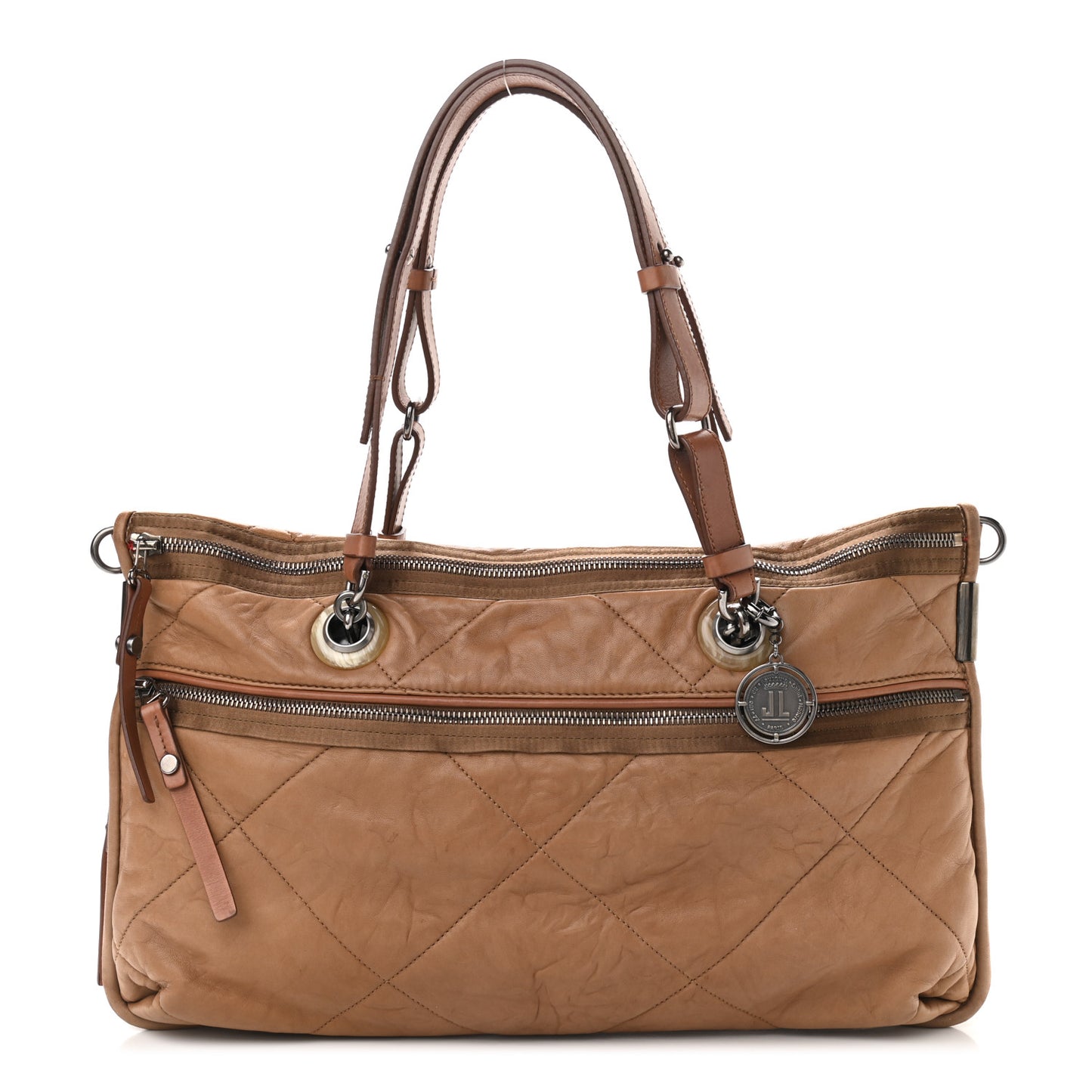 Lambskin Amalia Double Wear Satchel Camel