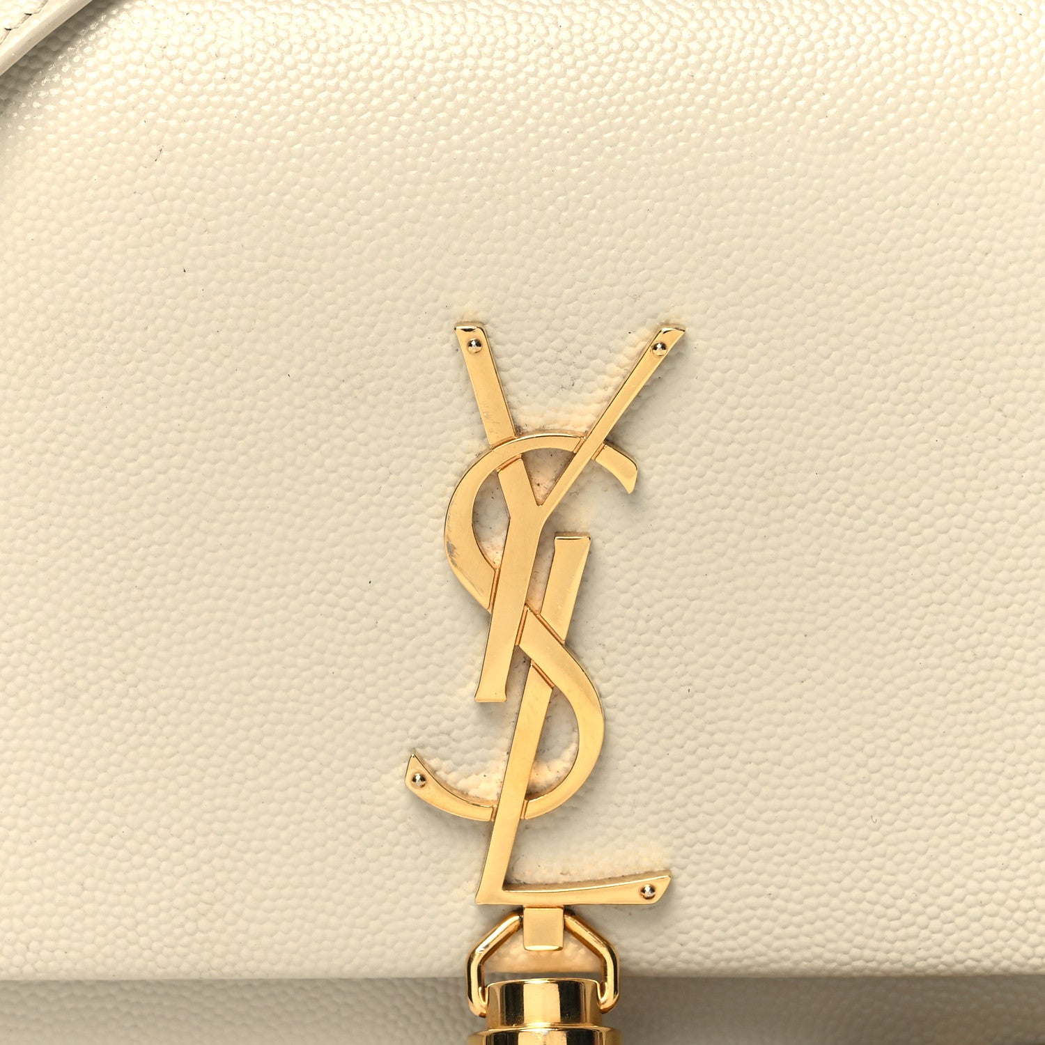 Saint Laurent Grain De Poudre Classic Monogram Kate Tassel Chain Wallet Crema Soft 8 of 12