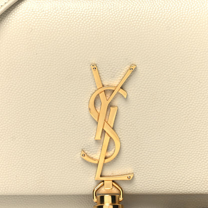 Saint Laurent Grain De Poudre Classic Monogram Kate Tassel Chain Wallet Crema Soft 8 of 12