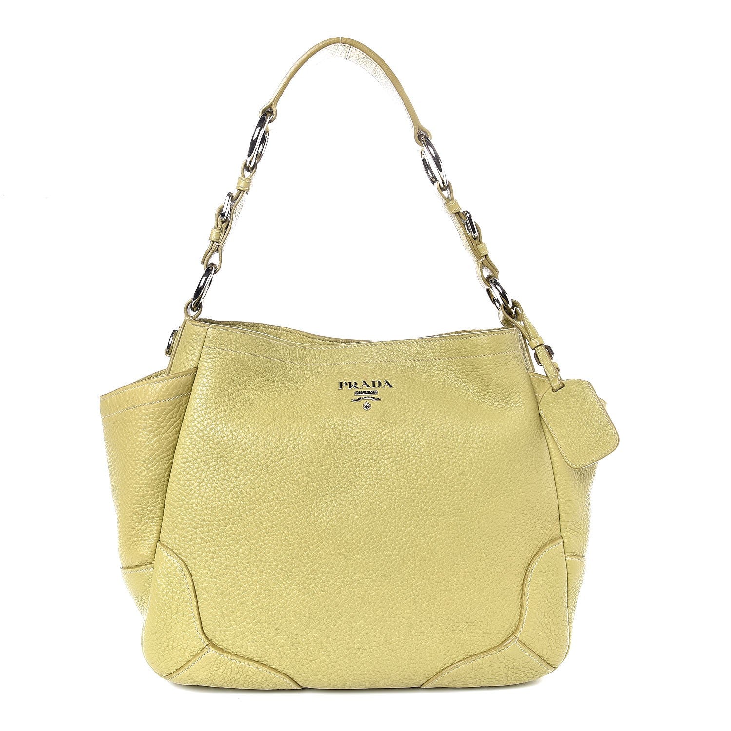 Prada Vitello Daino Side Pocket Hobo Cedro 1 of 7
