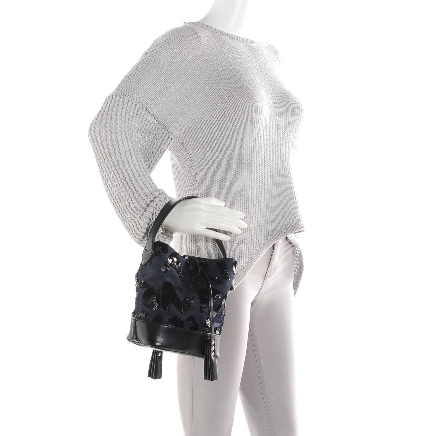 Monogram Jacquard Sequin NN14 Spotlight PM Navy