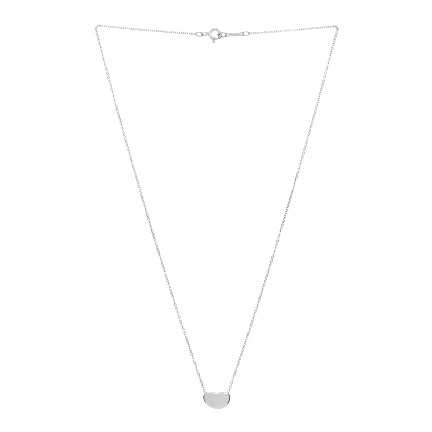 Sterling Silver 9mm Elsa Peretti Bean Pendant Necklace