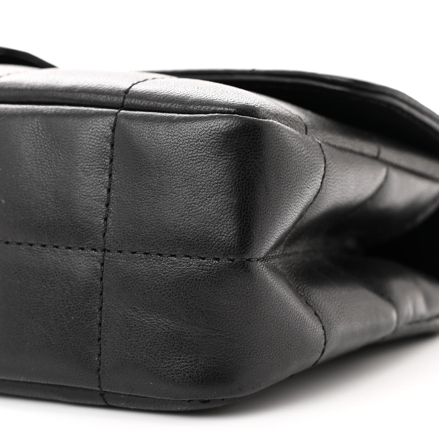 Lambskin Quilted Mini Chocolate Bar Camellia Flap Black