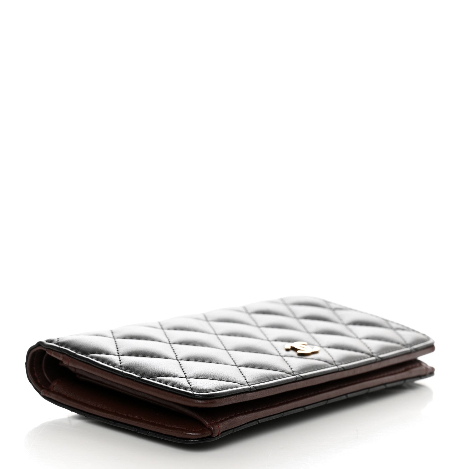 Chanel Lambskin Quilted Yen Wallet Black 4 of 11