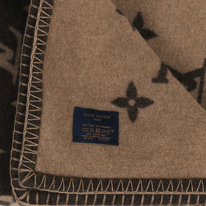 Louis Vuitton Wool Cashmere Neo Monogram Blanket Marron 3 of 3