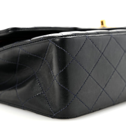 Chanel Lambskin Quilted Medium Double Flap Navy 9 of 10