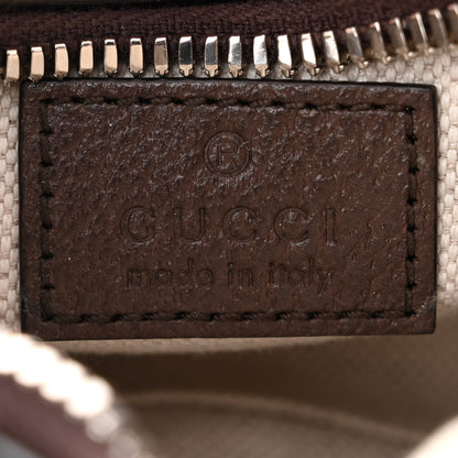 Gucci GG Supreme Monogram Textured Calfskin Web Mini Attache Hobo Beige Ebony New Acero 6 of 11