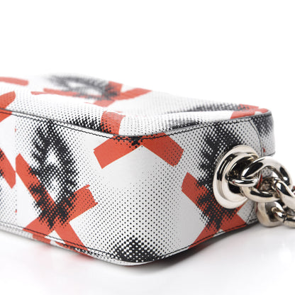 Prada Vitello Daino Eye Inside Shoulder Bag Bianco Arancio 7 of 10