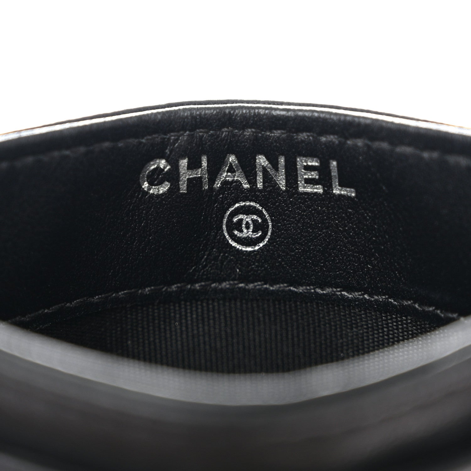 Chanel Lambskin Camellia Embossed Card Holder Black 6 of 8