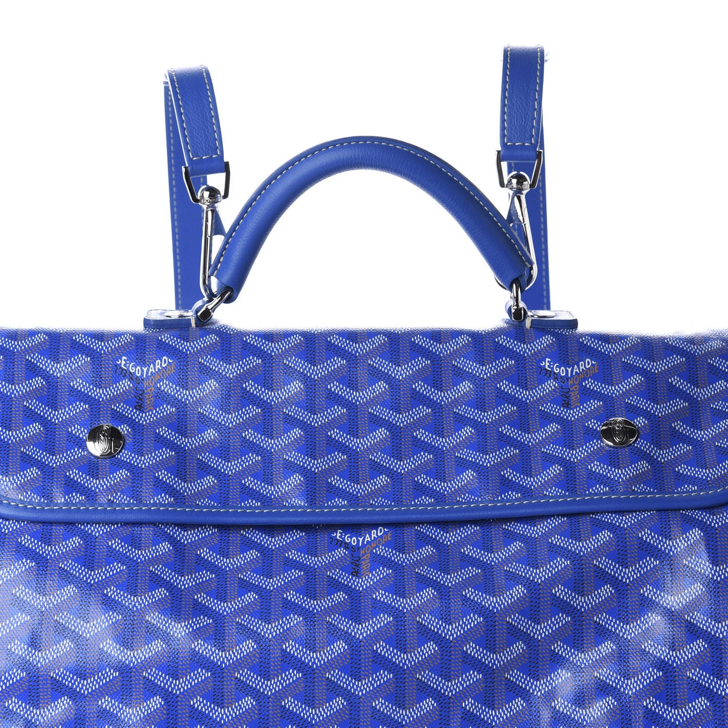 Goyardine Saint Leger Soft Briefcase Backpack Sky Blue