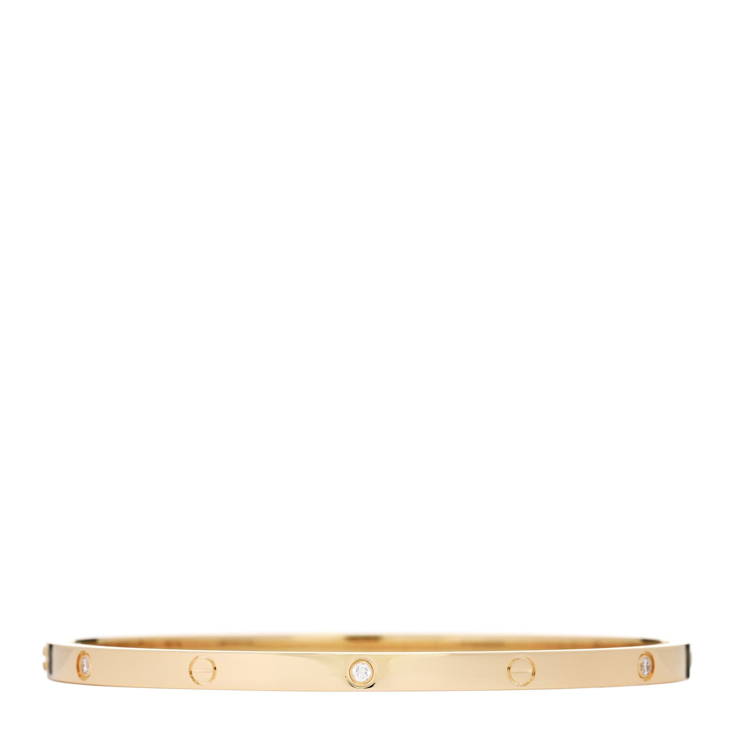 Cartier 18K Yellow Gold 6 Diamond Small LOVE Bracelet 18 2 of 8