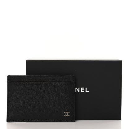 Chanel Grained Calfskin CC Card Holder Black 9 of 9