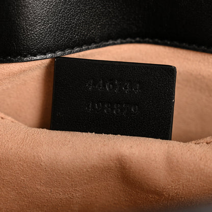 Gucci Calfskin Matelasse Mini GG Marmont Shoulder Bag Black 7 of 14