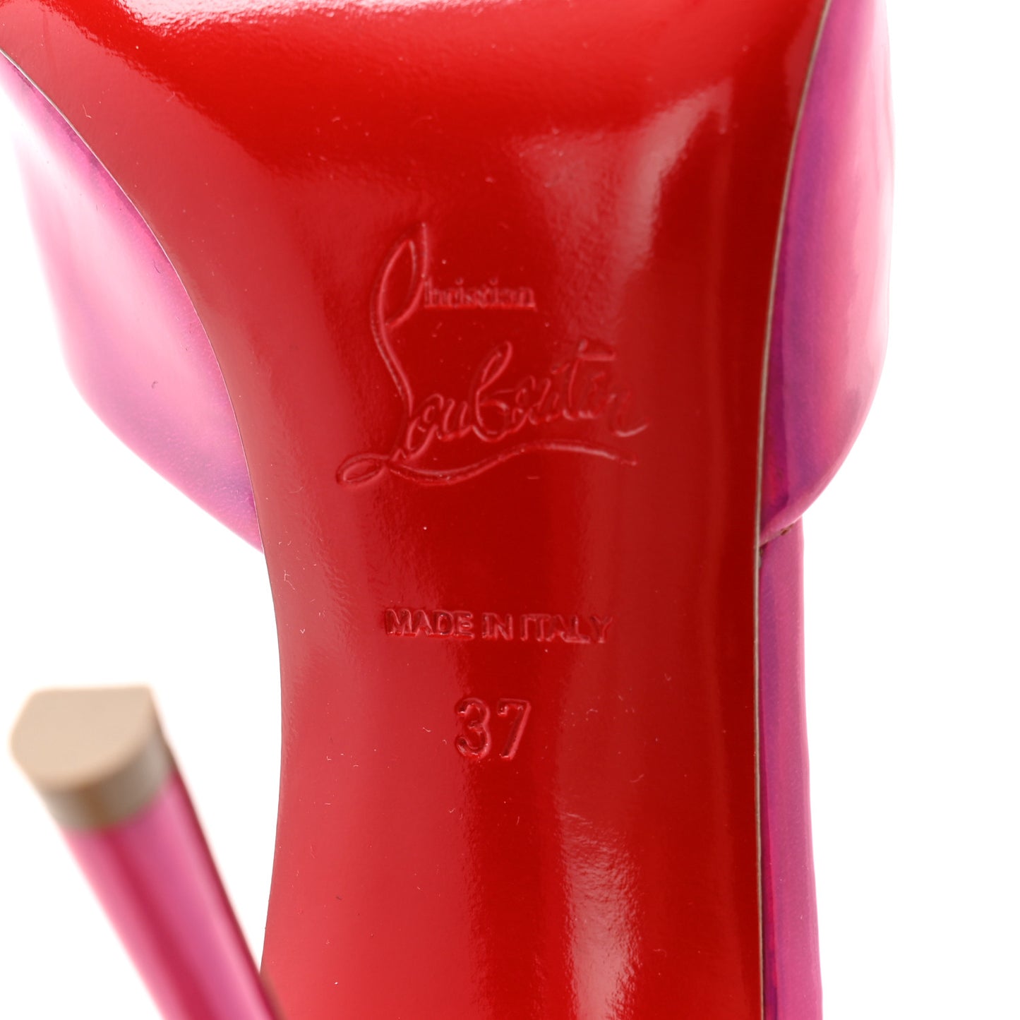 Patent Psychic Me Dolly 100 Sandals 37 Fuxia