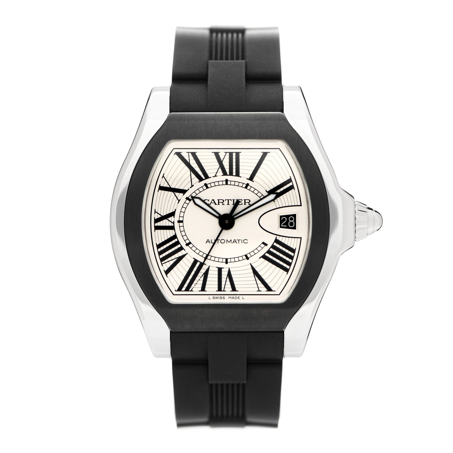 Stainless Steel Rubber 37mm Roadster Automatic Watch