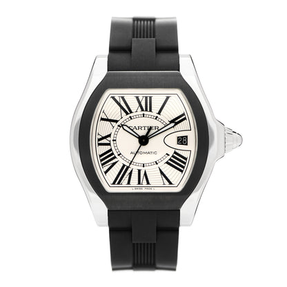 Cartier Stainless Steel Rubber 37mm Roadster Automatic Watch 1 of 4
