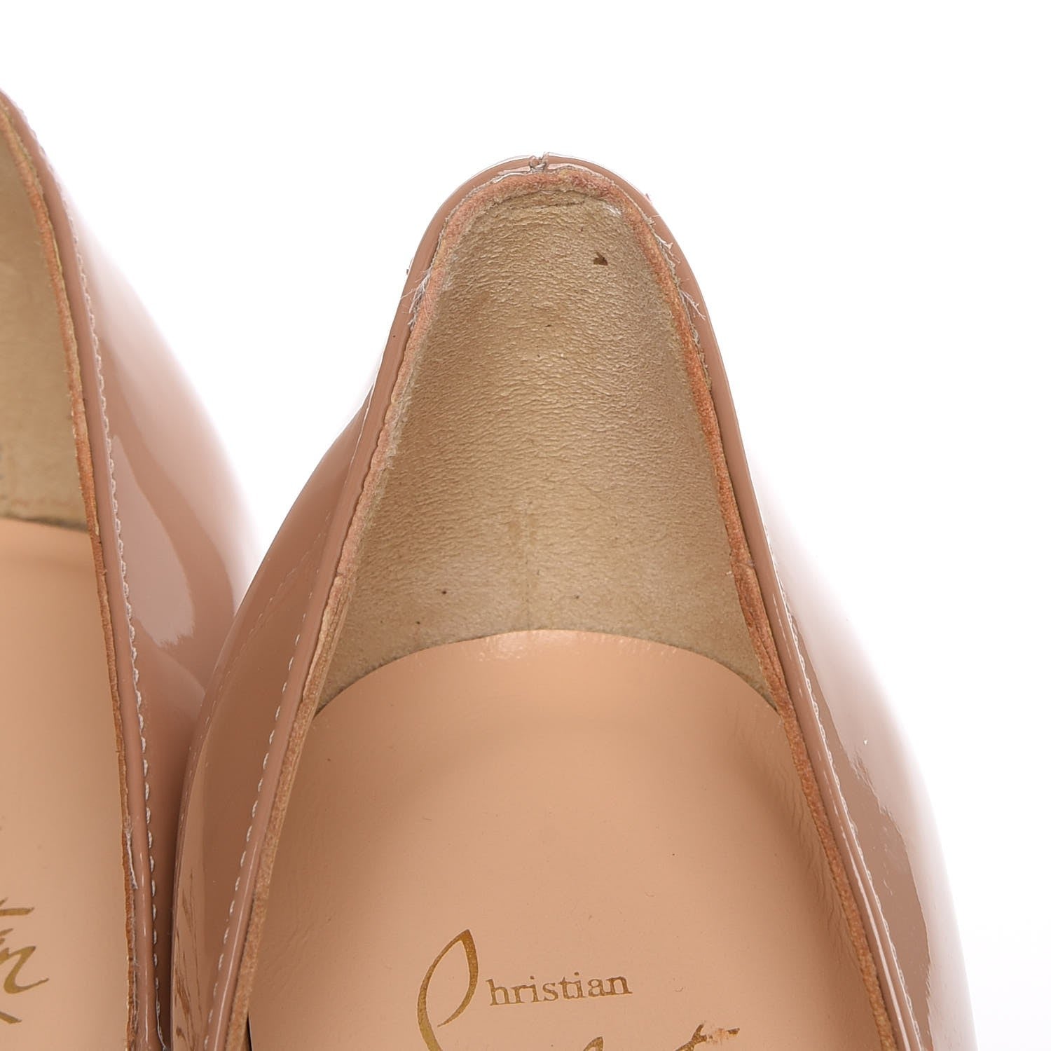 Christian Louboutin Patent Wallis 100 Pumps 35.5 Nude 11 of 12