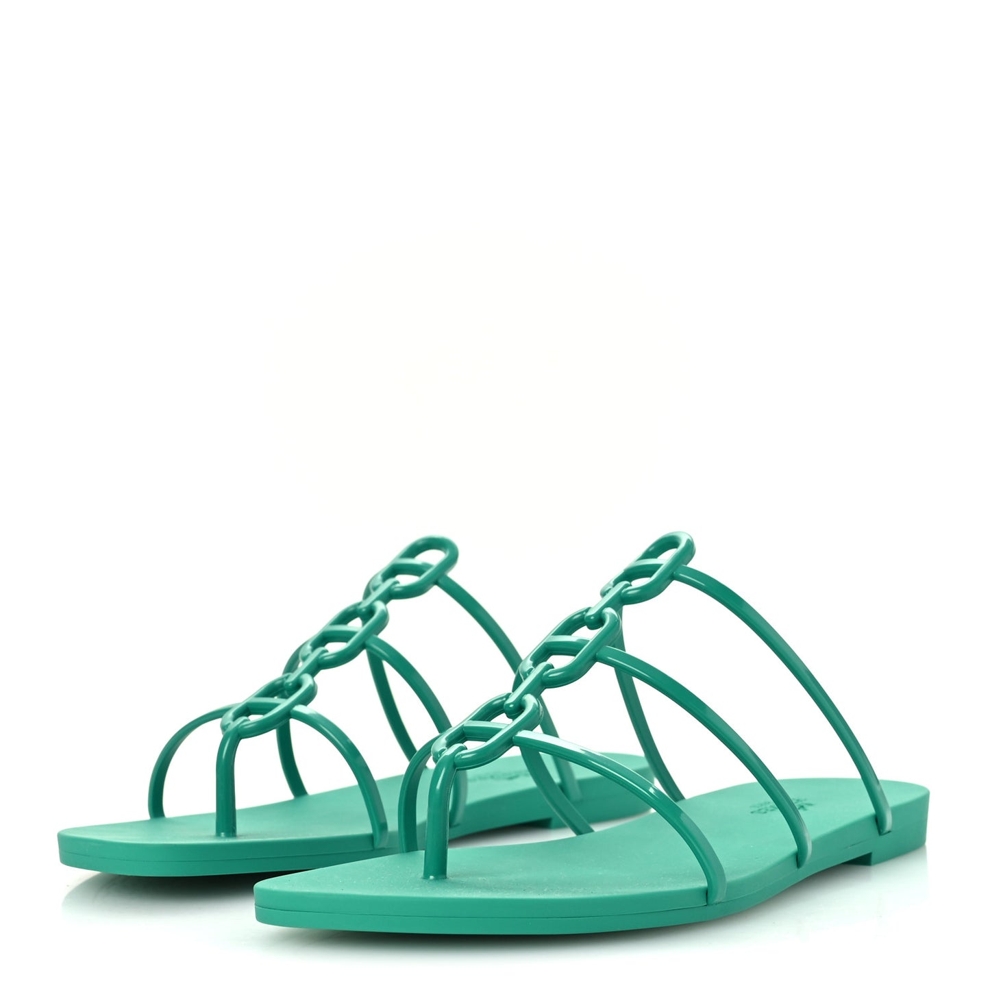 Rubber Womens Mykonos Sandals 37 Vert Tourmaline
