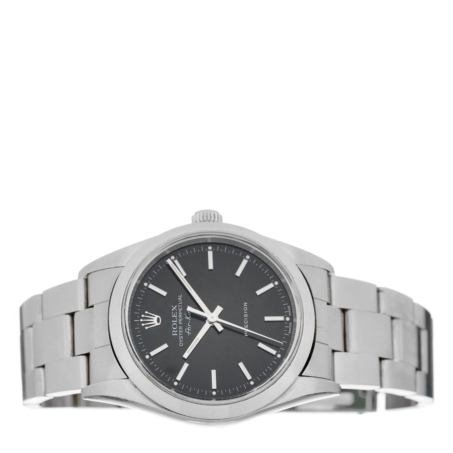 Rolex Stainless Steel 34mm Air-King Oyster Perpetual Precision Watch Black 14000 2 of 5