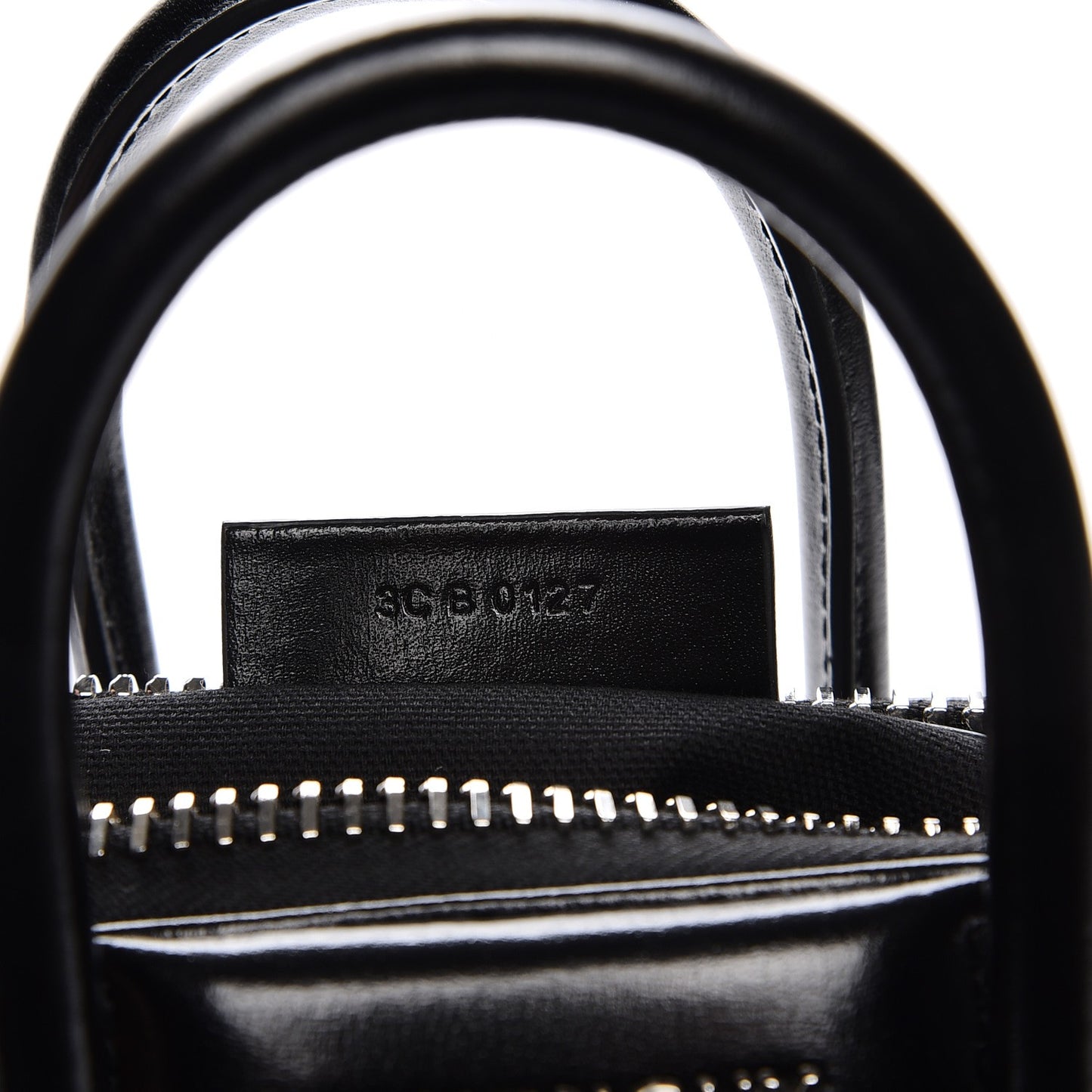 Shiny Lord Calfskin Mini Antigona Black