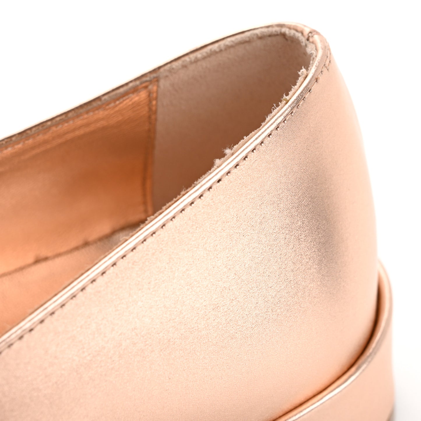 Calf Laminato Satin Sweet Jane Flats 39 Leche