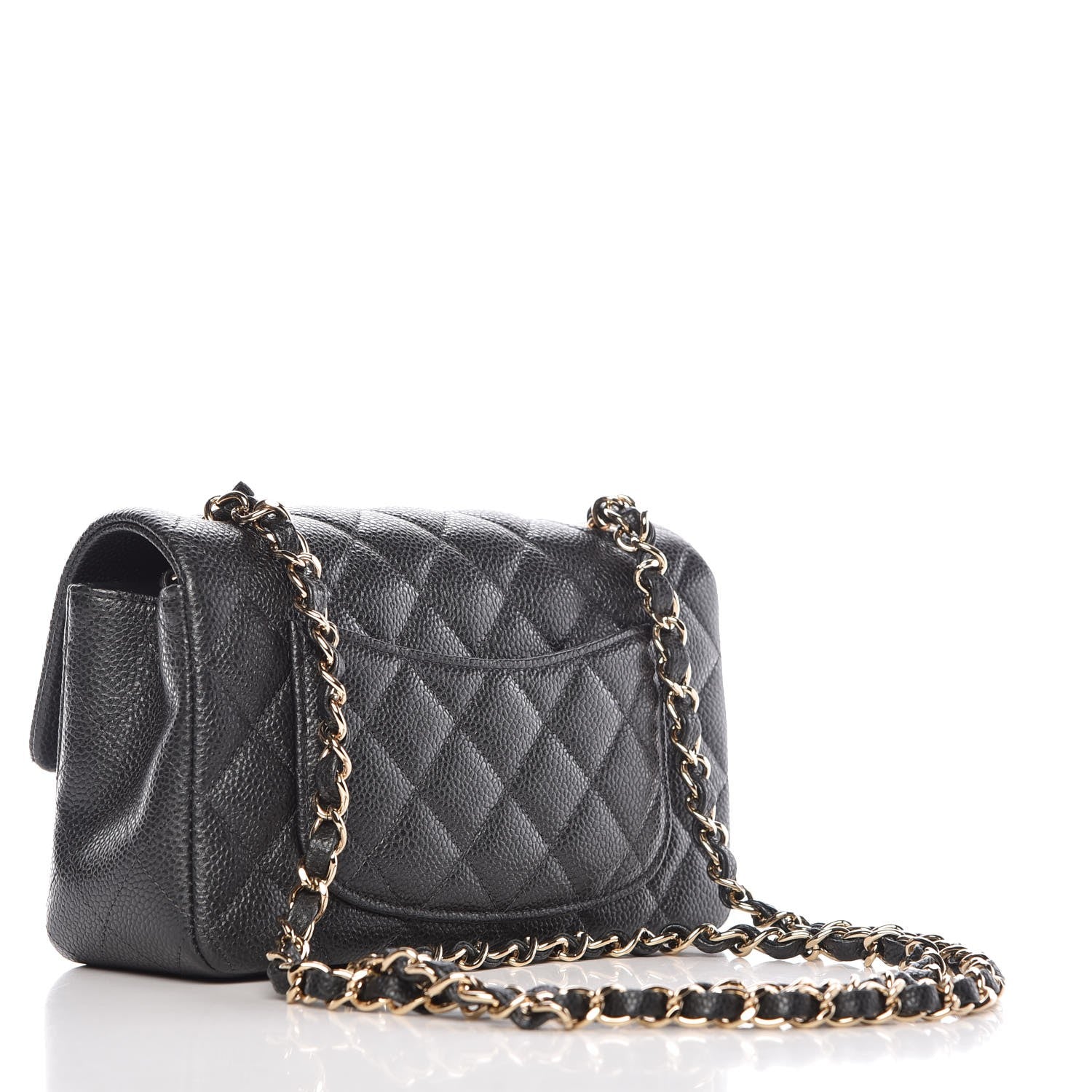 Chanel Caviar Quilted Mini Rectangular Flap Dark Grey 3 of 7