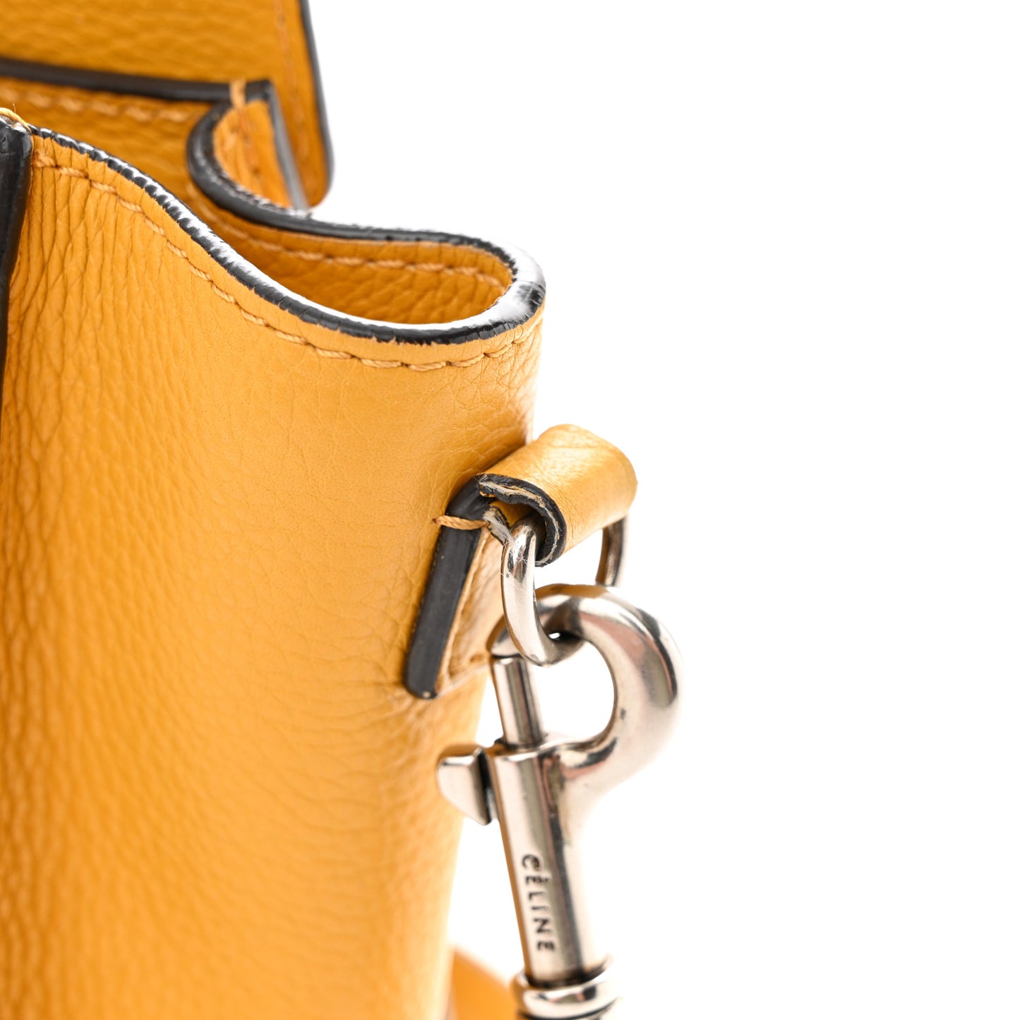 Drummed Calfskin Nano Luggage Ocre