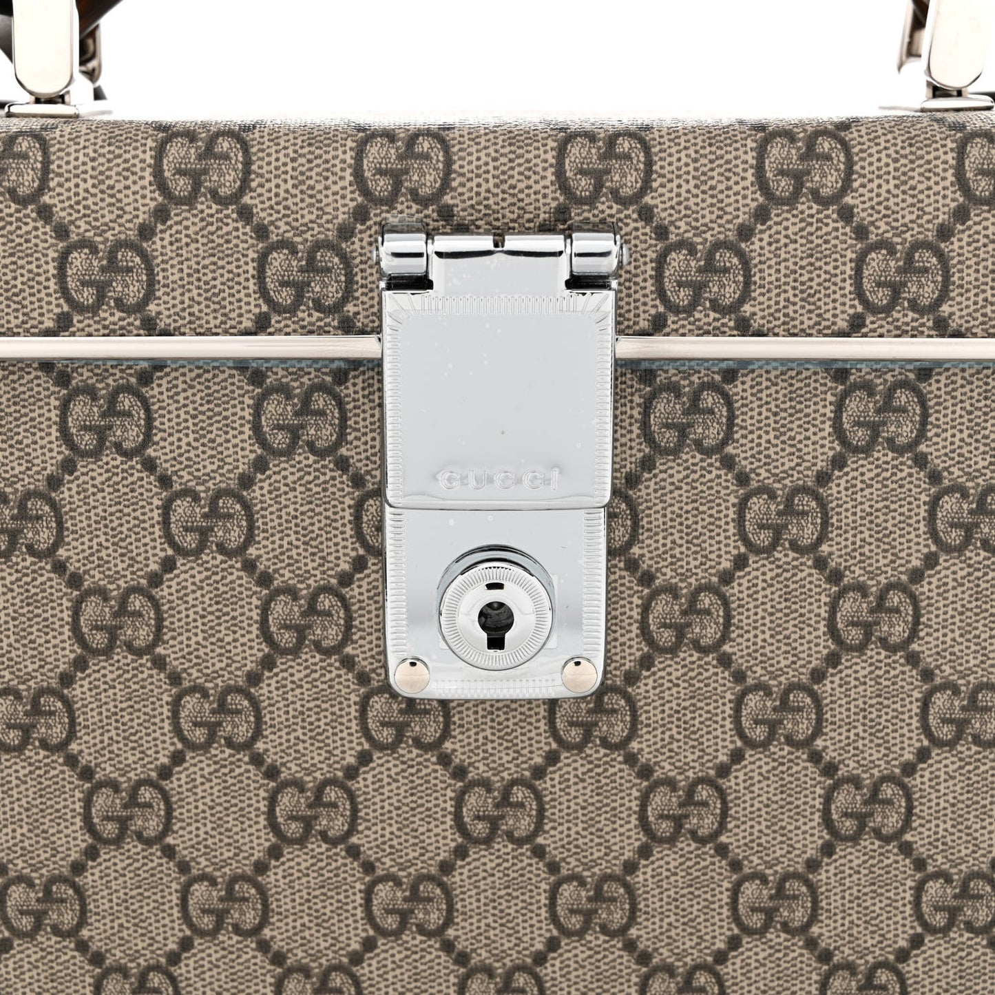 GG Supreme Monogram Globe-Trotter Beauty Case Brown