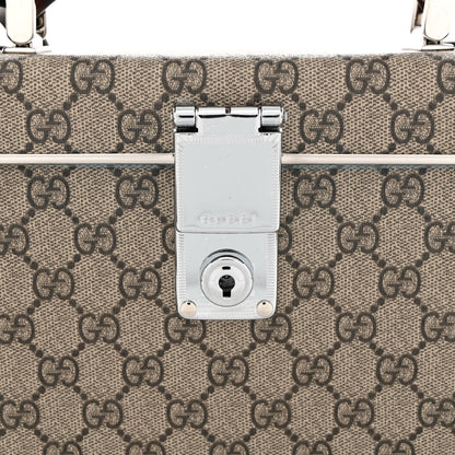 Gucci GG Supreme Monogram Globe-Trotter Beauty Case Brown 9 of 14