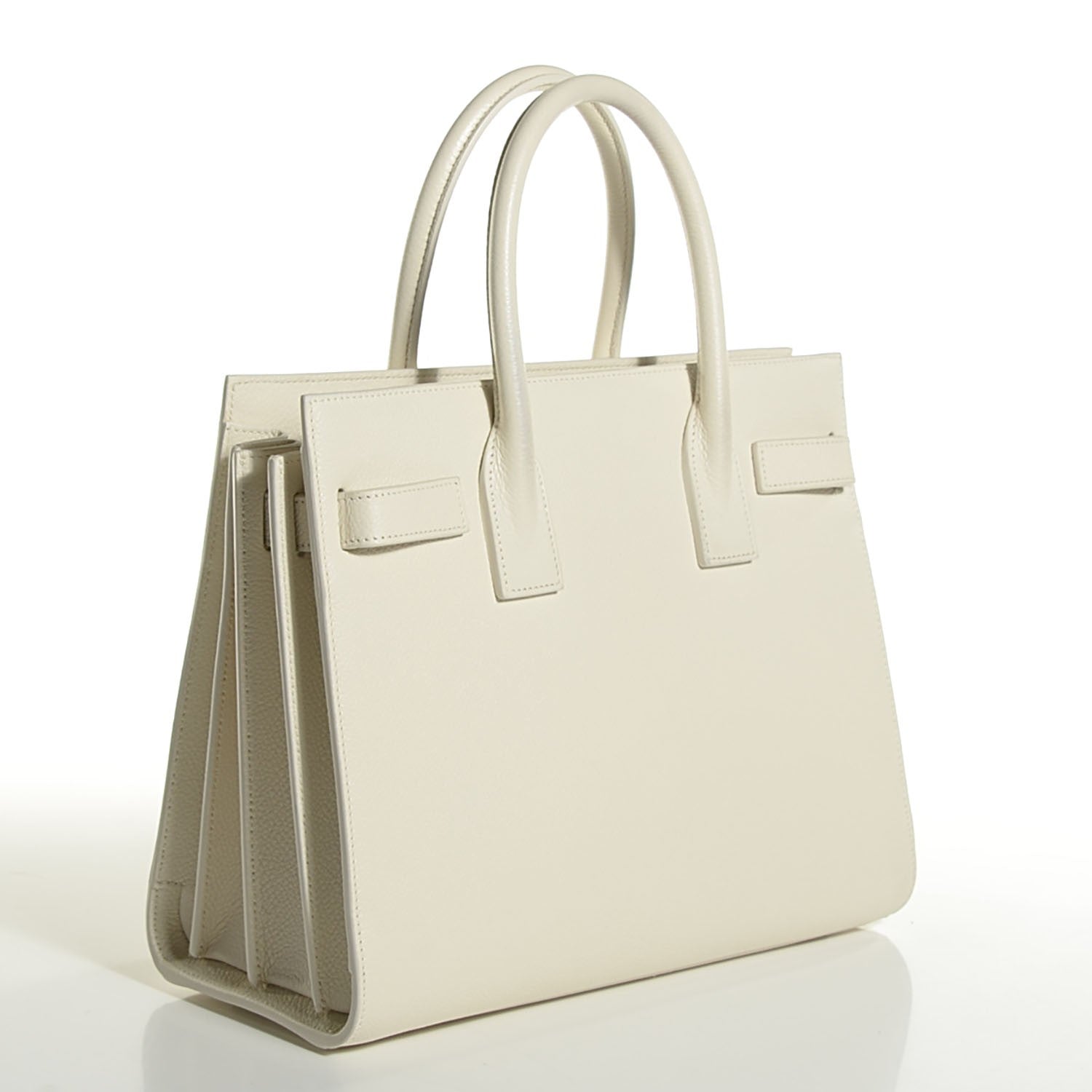 Saint Laurent Grained Calfskin Baby Sac De Jour Dove White 3 of 8