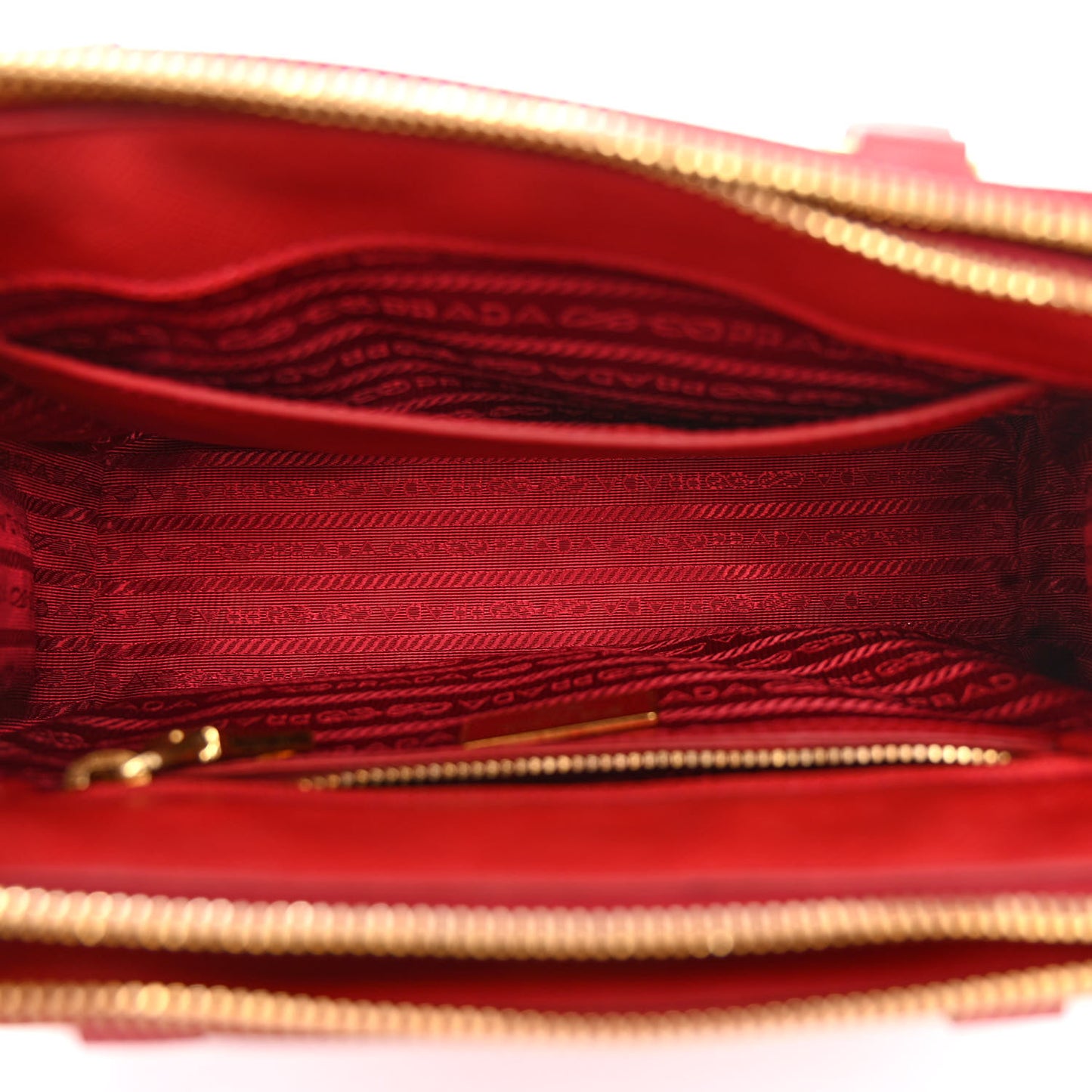 Saffiano Mini Galleria Double Zip Tote Fuoco