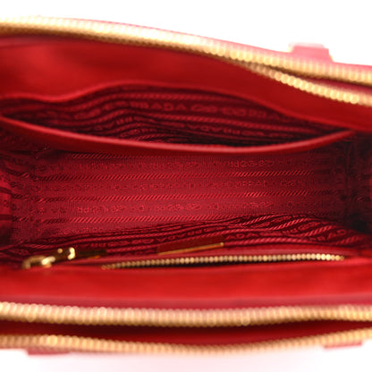 Prada Saffiano Mini Galleria Double Zip Tote Fuoco 5 of 10