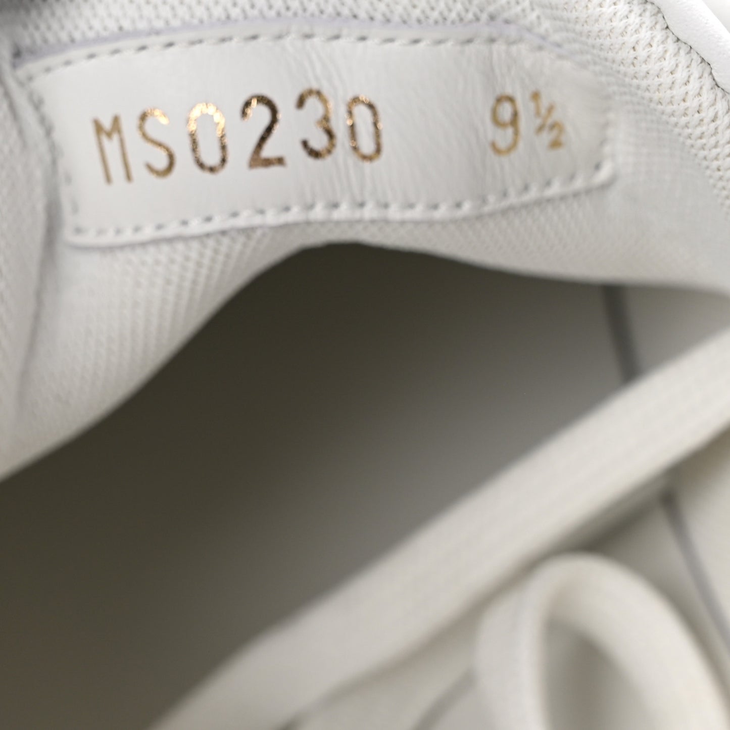 Iridescent Grained Calfskin Embossed Monogram Mens Luxembourg Low Top Sneakers 9.5 White
