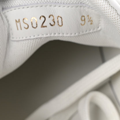 Louis Vuitton Iridescent Grained Calfskin Embossed Monogram Mens Luxembourg Low Top Sneakers 9.5 White 9 of 9