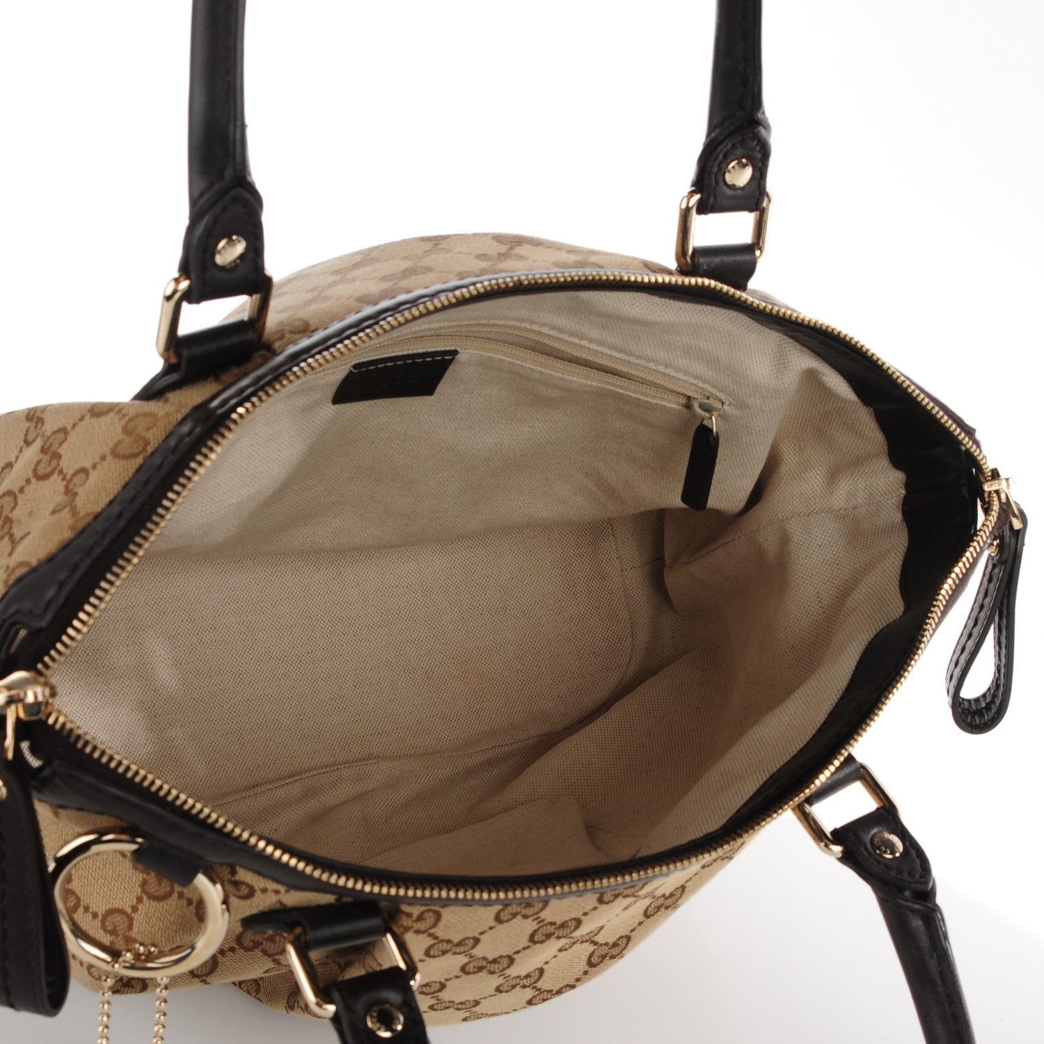 Gucci Monogram Medium Sukey Top Handle Dark Brown 5 of 7