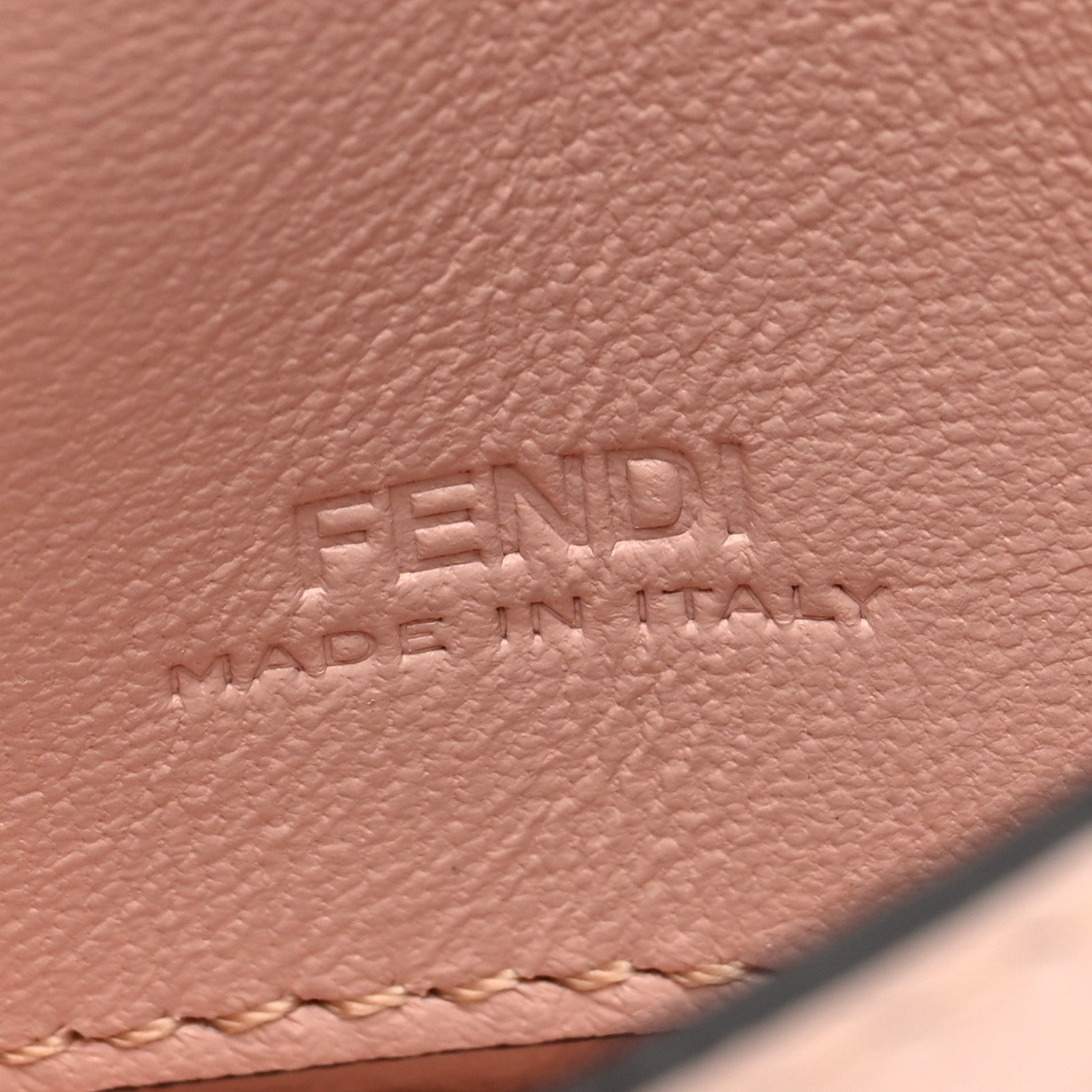 Fendi Nappa Matisse FF Embossed Nano Baguette Charm Rosa Quarzo 6 of 10