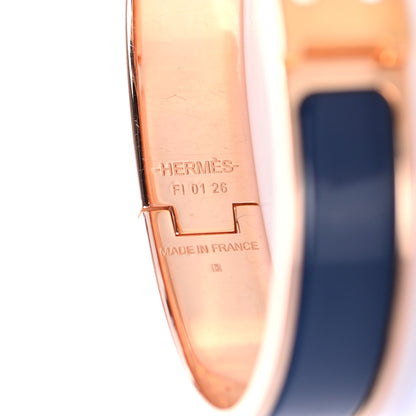 Hermes Narrow Enamel Clic Clac H Bracelet PM Bleu Biarritz 4 of 4